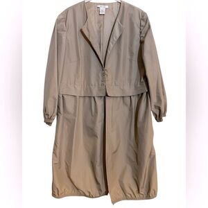 Vintage Joan Vass Women’s Beige Lightweight Coat Tan Evening Coat  Size 2